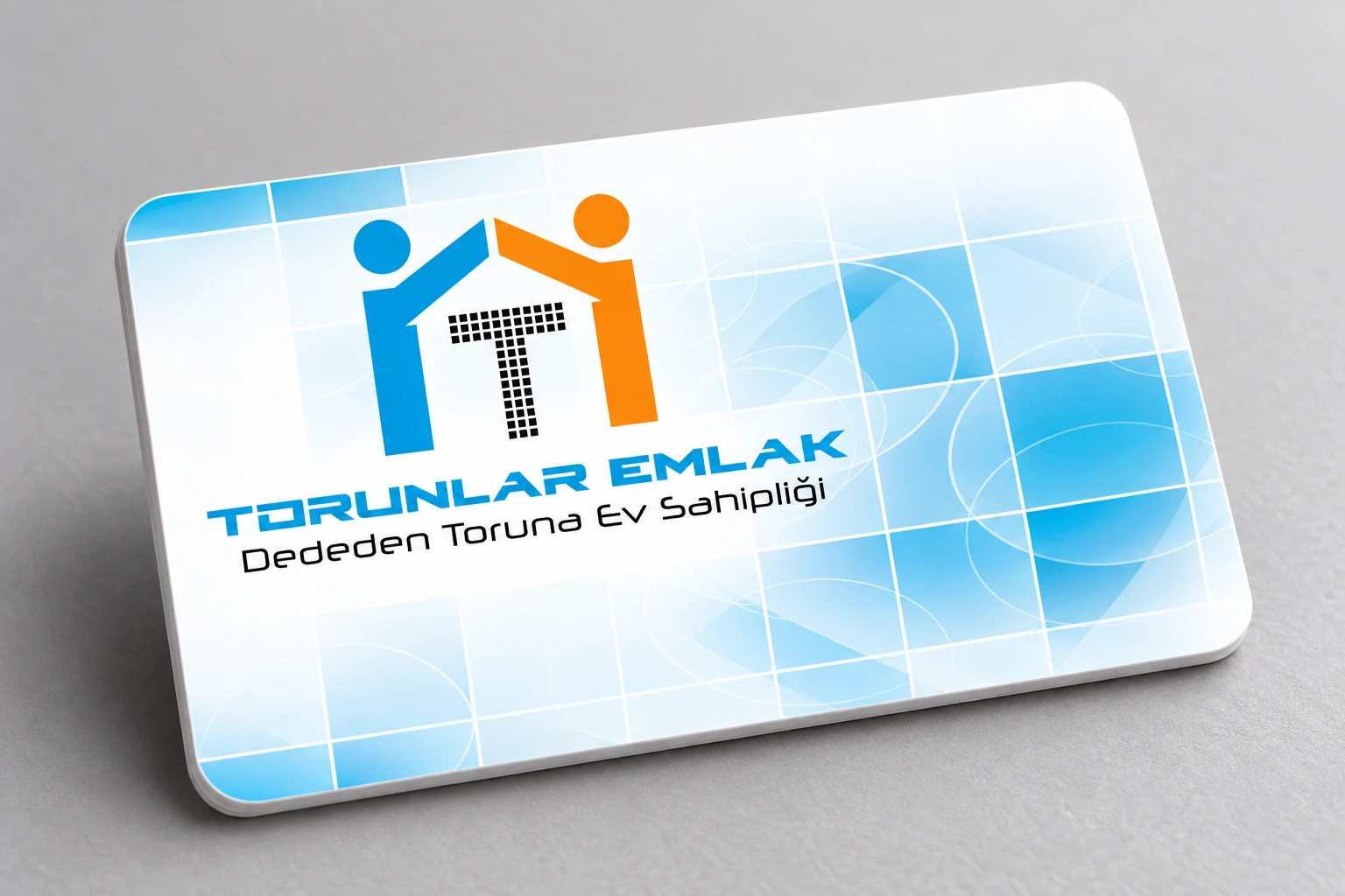Torunlar Emlak kartvizit tasarımı, kişisel bilgiler çıkarılmış sunum